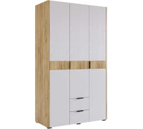 Шкаф трехдверный Адам дуб крафт золотой/белое дерево MSA-04.2563