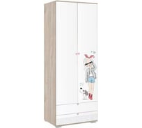 Шкаф двухдверный Алина 55.01 дуб мария/белый UL.55-M.08.01.2160