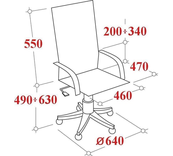 Кресло Attache RC-E Chair-681 TPU кожзам черный, пластик серый 1169190