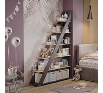 Стеллаж тип 14 / Графит серый/Дуб сонома ТриЯ 263015