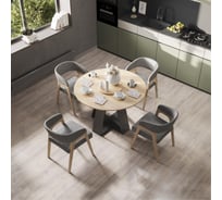 Брайт Тип 1 Стол обеденный / Черный/Дуб крафт золотой ТриЯ 263023