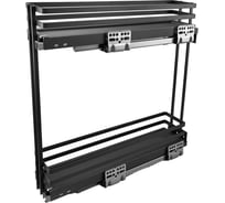 Бутылочница с направл. скрытого монтажа и доводчиком (серый поддон), для модуля 150 мм, Справа, , Mebax 00-00003023