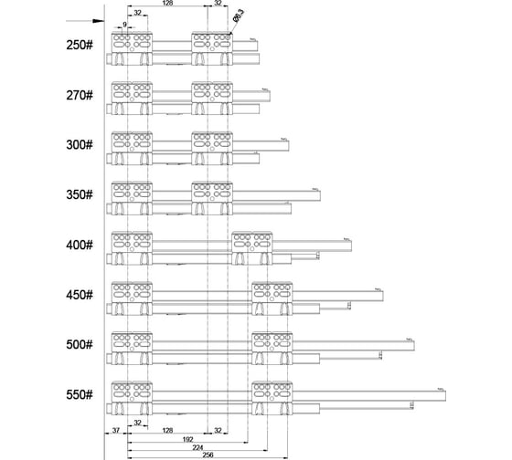 Слимбокс с направляющими и доводчиком Mebax 116_300 мм, серый  00-00002988