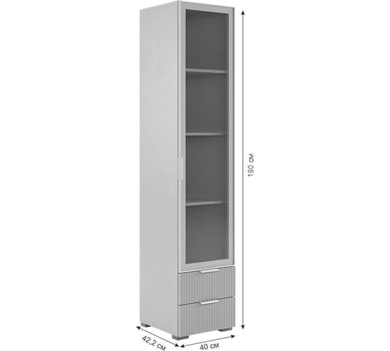 Комплект детской мебели Зефир К2 3500x580x2300 белое дерево/белый муар/пудра розовая эмаль ДК02Зефир.3102