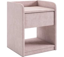 Тумба прикроватная Аманда 2 нежно-розовый велюр TM-003.2.2172