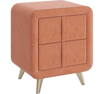 Тумба прикроватная Софи 2 персик велюр TM-001.2.2079