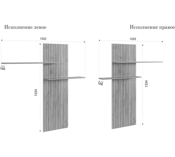 Надстройка полка Моди дуб крафт золотой MGM-04.2553