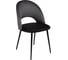 Стул Алвест AV 415 ткань Sirius black/спинка Sirius Deco 02 grey, опора К3 прямая разборная, черный глянец AV 415 Sbl/SD02g.-08 2