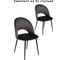 Стул Алвест AV 415 ткань Sirius black/спинка Sirius Deco 02 grey, опора К3 прямая разборная, черный глянец AV 415 Sbl/SD02g.-08 1