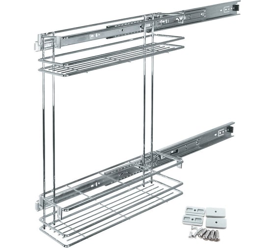 Выдвижная корзина бокового крепления Fit 2 15 хром 07.S15.F96 CR