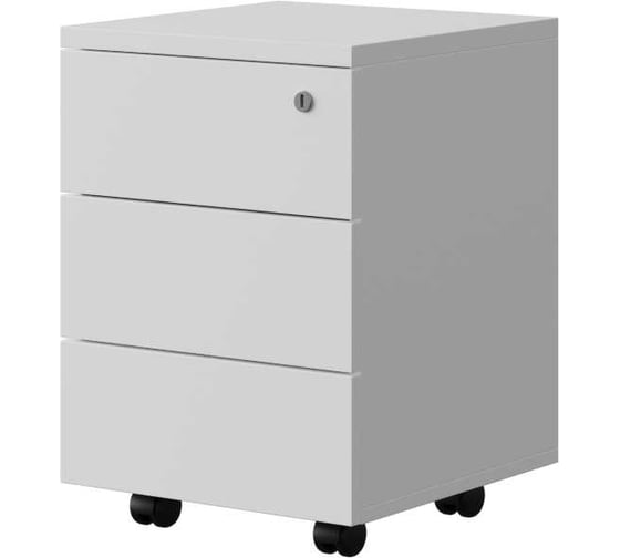 Тумба мобильная Альянс мебель Push-to-Open 430x450x610 ТМ-ПТО Белый снег