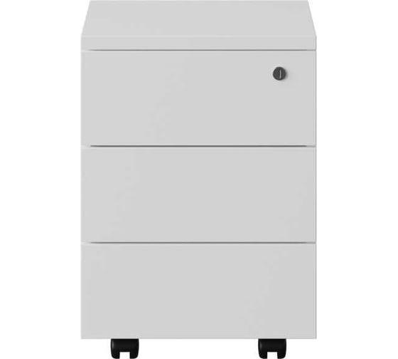 Тумба мобильная Альянс мебель Push-to-Open 430x450x610 ТМ-ПТО Белый снег