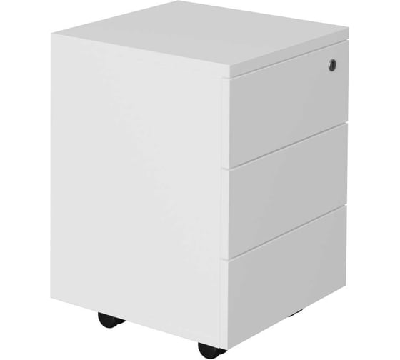 Тумба мобильная Альянс мебель Push-to-Open 430x450x610 ТМ-ПТО Белый снег