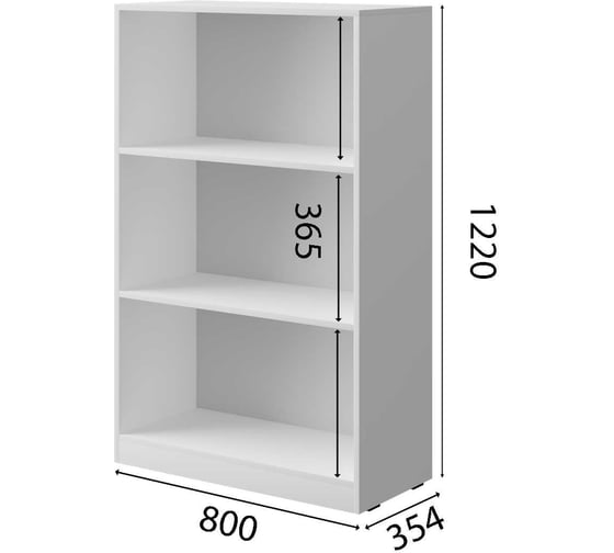 Стеллаж средний Альянс мебель ХИТ 800x354x1220 К-11.3 Белый