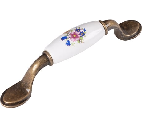 Ручка скоба ОФК комплект из 4 штук, 741-96 С501 01 ст.бронза+белый Tr-00000981