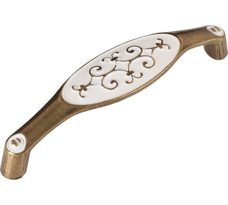 Ручка скоба ОФК комплект из 10 штук, 1150-128 старая бронза+белый Tr-00001026