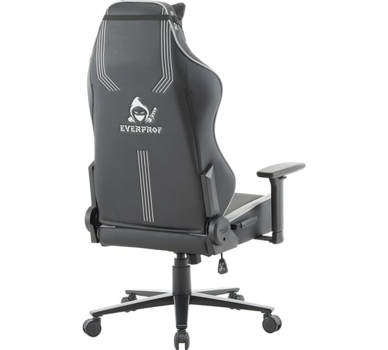 Кресло Everprof Rapid экокожа серый/черный EP Rapid PU Black Grey