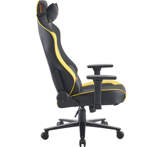 Кресло Everprof Rapid экокожа желтый/черный EP Rapid PU Black Yellow