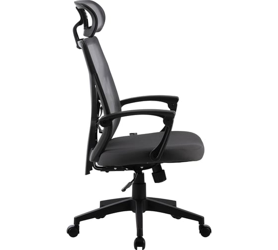 Кресло CACTUS CS-MC414-GY черный/серый сетка/ткань с подголовником крестовина пластик 2003195