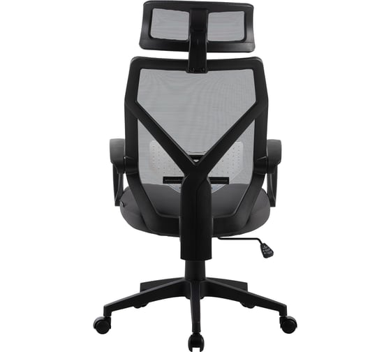 Кресло CACTUS CS-MC414-GY черный/серый сетка/ткань с подголовником крестовина пластик 2003195