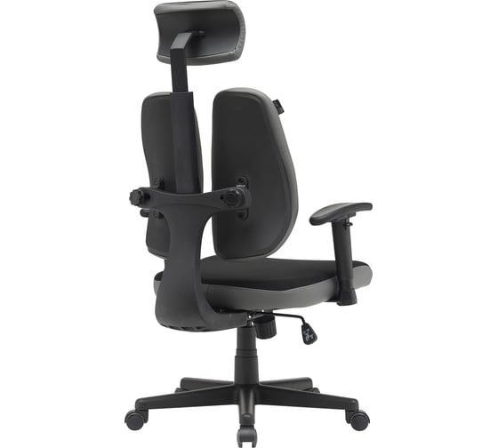 Кресло CACTUS CS-CHR-MC03-BKGY черный/серый с подголовником крестовина пластик пластик черный 2001329