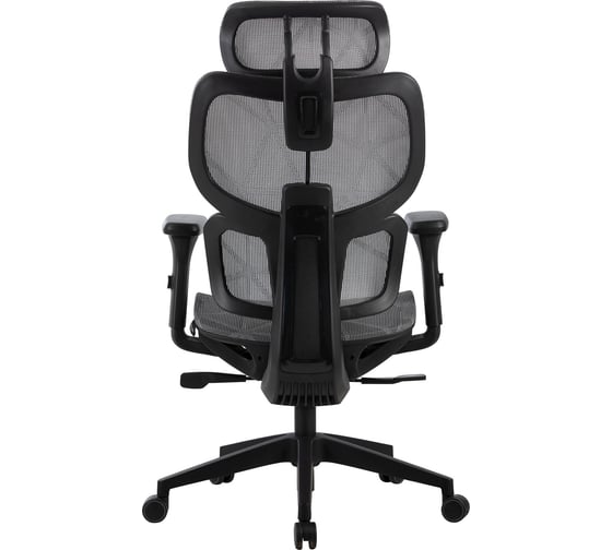 Кресло CACTUS CS-MC555-GY черный/серый сетка с подголовником крестовина пластик пластик черный 2003207