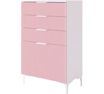 Комод Зефир белое дерево/пудра розовая эмаль 171919.3095