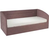 Кровать с подъемным механизмом Альба Софа 90x200 см, пудра, велюр KM.S-16.2078