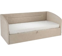 Кровать с подъемным механизмом Альба Софа 90x200 см, капучино, велюр KM.S-16.2170