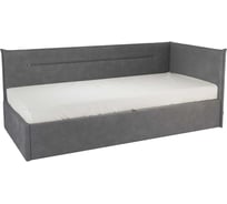 Кровать с подъемным механизмом Альба Тахта 90x200 см, графит, велюр KM.T-16.2171