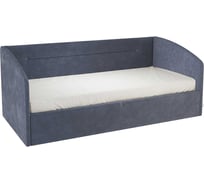 Кровать с подъемным механизмом Альба Софа 90x200 см, топаз, велюр KM.S-16.2076