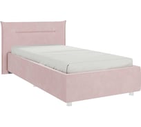 Каркас кровати Альба 90x200 см, нежно-розовый, велюр KM0.9-16.2172