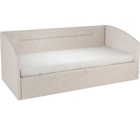 Кровать с подъемным механизмом Альба Софа 90x200 см, крем, велюр KM.S-16.2081