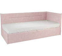 Кровать с подъемным механизмом Альба Тахта 90x200 см, нежно-розовый, велюр KM.T-16.2172