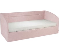 Кровать с подъемным механизмом Альба Софа 90x200 см, нежно-розовый, велюр KM.S-16.2172