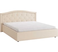 Кровать с основанием Верона 160x200 см, крем, экокожа ZO.KM1.6-01.1792