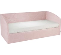 Кровать с подъемным механизмом Бест Софа 90x200 см, нежно-розовый, велюр KM.S-15.2172