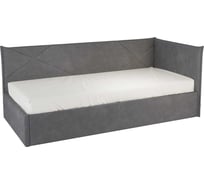 Кровать с подъемным механизмом Бест Тахта 90x200 см, графит, велюр KM.T-15.2171