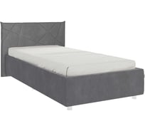 Кровать с основанием Бест 90x200 см, графит, велюр ZO.KM0.9-02.2171