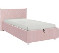 Кровать с подъемным механизмом Бест 90x200 см, нежно-розовый, велюр ZP.KM0.9-02.2172