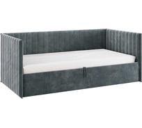 Кровать с подъемным механизмом Твикс Софа 90x200 см, графит, велюр 170618.2171