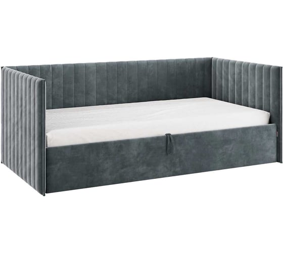 Кровать с подъемным механизмом Твикс Софа 90x200 см, графит, велюр 170618.2171 1
