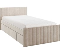 Кровать с ящиками Твикс 90x200 см, капучино, велюр 171565.2170
