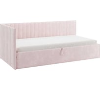 Кровать с подъемным механизмом Твикс Тахта 90x200 см, нежно-розовый, велюр 170631.2172