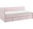 Кровать с ящиками Твикс Тахта 90x200 см, нежно-розовый, велюр 171564.2172 1