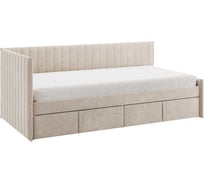 Кровать с ящиками Твикс Тахта 90x200 см, капучино, велюр 171564.2170
