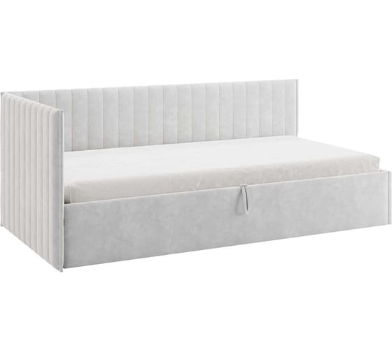 Кровать с подъемным механизмом Твикс Тахта 90x200 см, галька, велюр 170631.2173