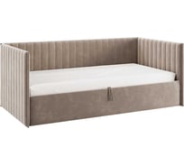 Кровать с подъемным механизмом Твикс Софа 90x200 см, латте, велюр 170618.2763