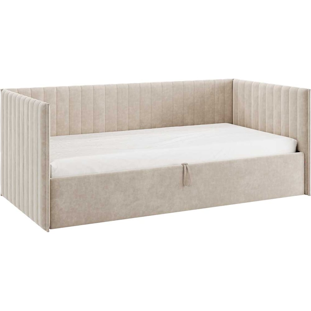 Кровать с подъемным механизмом Твикс Софа 90x200 см, капучино, велюр ...