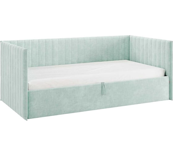 Кровать с подъемным механизмом Твикс Софа 90x200 см, мята, велюр 170618.2764